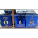 Six Bell's whisky bell decanters Prince of Wales 50th x 2, Golden Jubilee, Queen Elizabeth 70th,