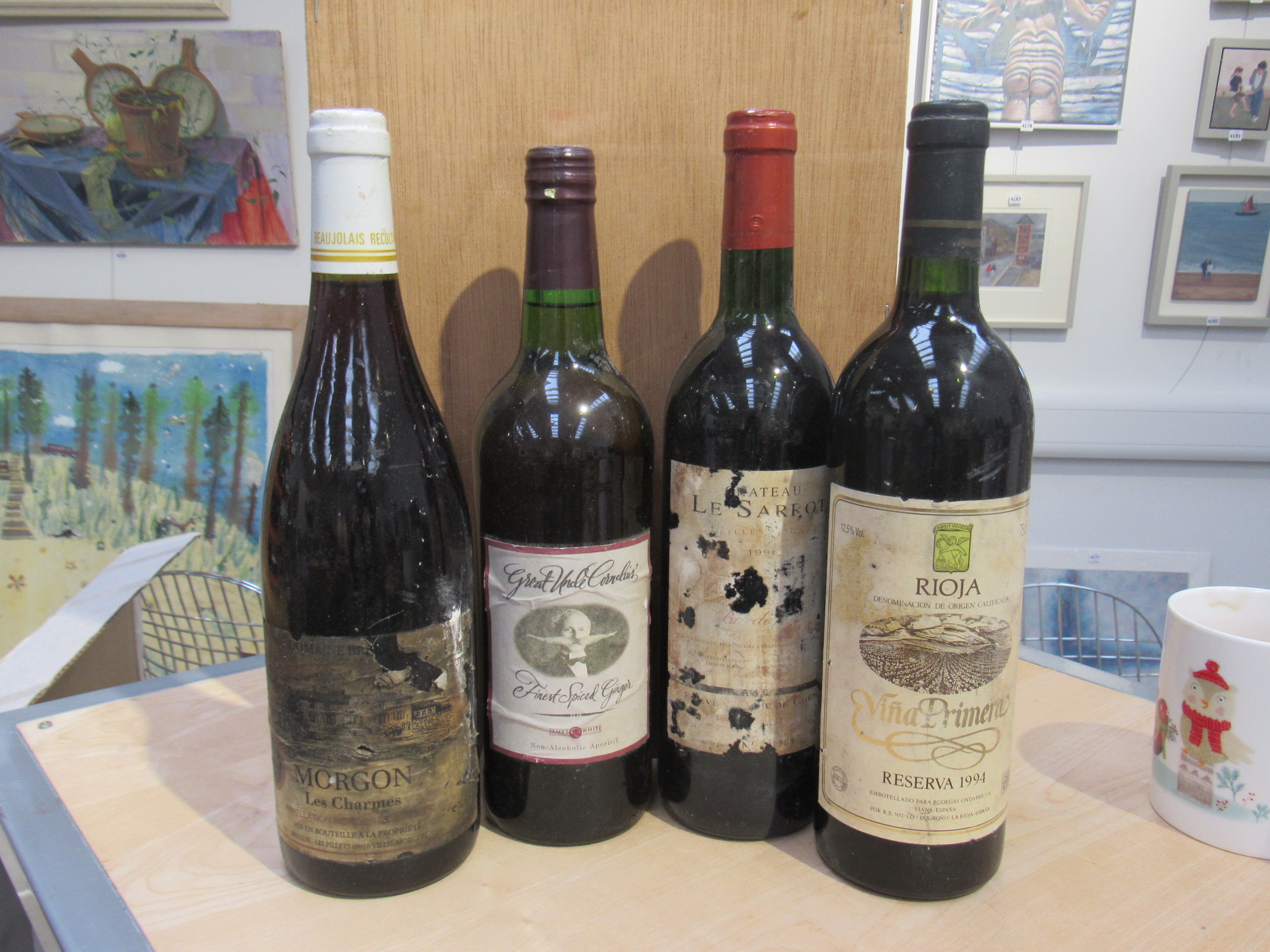 1996 Chateau Le Sarrot, 1994 Rioja Vina Primera, Morgan Les Charmes,