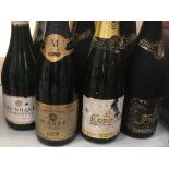 Ten bottles of sparkling including Freixenet, Le Noble Champagne, Masse Champagne,