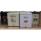 Ten Bell's whisky bell decanters all boxed, Christmas 1992 x 2, '93, '94, '95, '96, '98, '99,