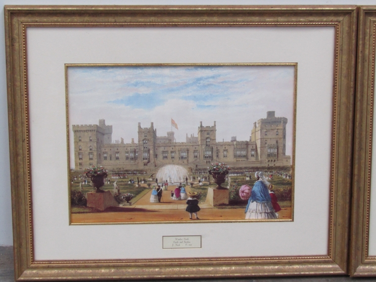 A set of six framed and glazed prints of the rooms at Windsor Castle, after J. Nash C. - Image 2 of 2