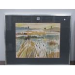 PENNY COLEMAN (XX) A framed and glazed watercolour- The Marsh's, Snape, Suffolk,