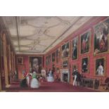 A set of six framed and glazed prints of the rooms at Windsor Castle, after J. Nash C.