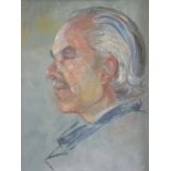 ETHEL KEANE (1912-2005): A framed oil on board, portrait of Cavendish Morton. Signed verso. 44.