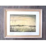 CAVENDISH MORTON (1911-2015): A framed and glazed watercolour of Snape Maltings.