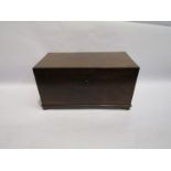 A George III mahogany tea caddy of square form,