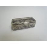 A 19th Century Russian silver trinket box of rectangular form,