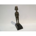 A Pre-Columbian white metal figure,