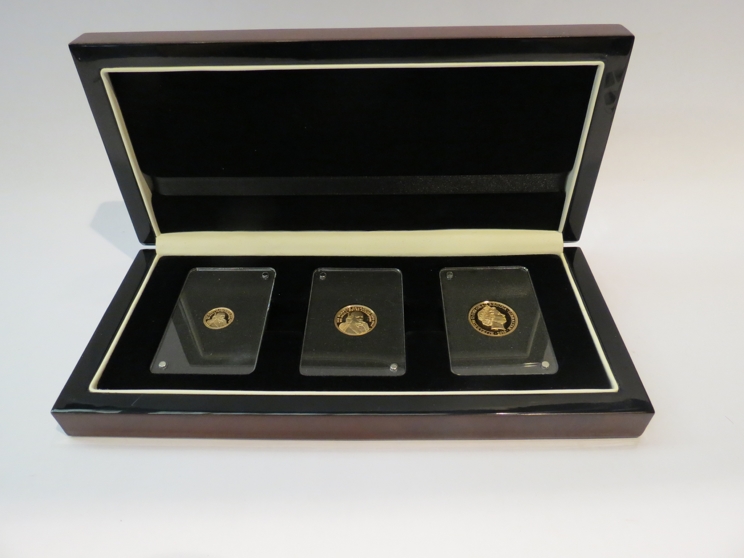 A Winston Churchill "Our Finest Hour" premium gold sovereign set from the London mint office,