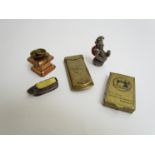 Vintage sewing accessories, including pin cases, tape measure,