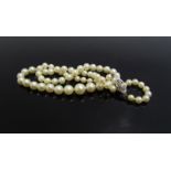 A graduated pearl necklace,