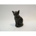 ROSALIE JOHNSON: Bronze "Cat Observing" limited edition 5/95 with certificate