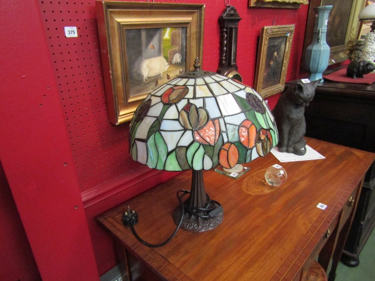 A Tiffany style table lamp