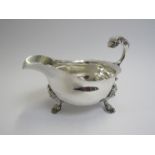 A Susannah Brasted silver sauce boat of large proportions London, 1888,