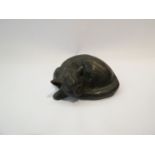 ROSALIE JOHNSON: Bronze "Sleeping Cat" limited edition 5/95 with certificate