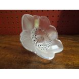 A Lalique frosted anemone glass flower