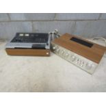 A Rotel RA-312 amp and a Ferguson stereo cassette deck