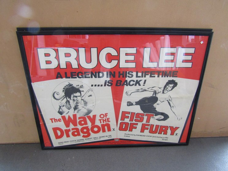 Two framed and glazed UK quad Bruce Lee film posters - The Way of the Dragon/Fist of Fury and Game - Image 2 of 2