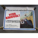 A UK quad film poster - 'Viva Knievel,