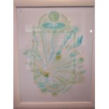 A framed and glazed print "Air Guitar", a tribute to Eric Clapton,