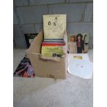 A box of LPs including Cheap Trick 'Heaven Tonight' (promo), The Who etc.