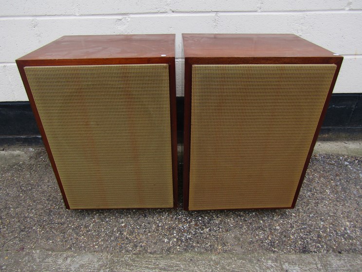 A pair of 1960's mahogany cased floorstanding speakers,