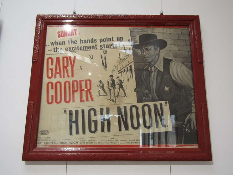 A framed and glazed UK quad film poster - 'High Noon' a/f