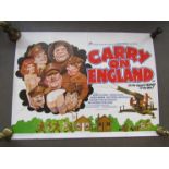 A UK quad film poster - 'Carry on England' rolled and folded