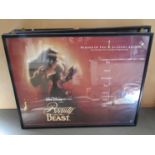 A framed and glazed UK quad film poster - Disney's 'Beauty and the beast' together with six