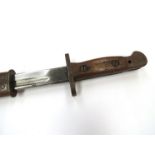 A British 1907 pattern bayonet with various stampings,