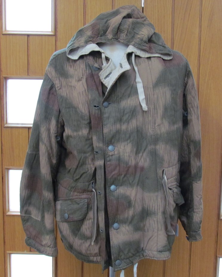 A German reversible camouflage 'Tarnjacke' parka jacket thought to be Third Reich era.