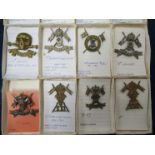 A collection of Lancers badges including 24th Lancers and 9th Lancers etc.
