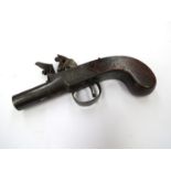 An 18th Century flintlock box lock pocket pistol by Twigg of London