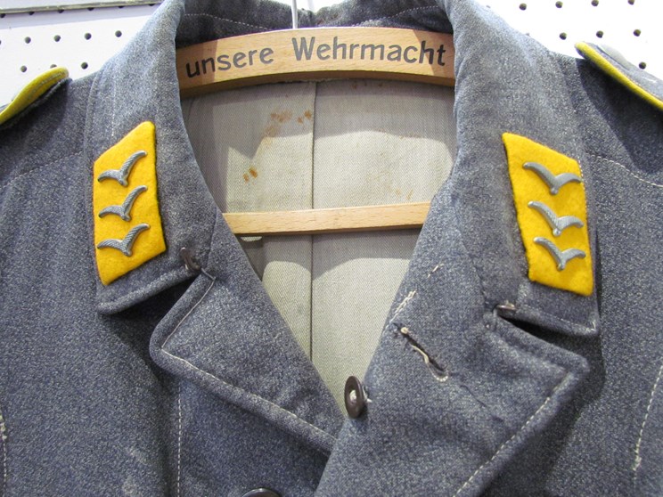 A Third Reich era German Luftwaffe blouse with Feldwebel rank (Flying) insignia to collar, - Image 4 of 6