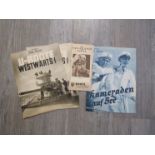 Three Third Reich era German Nazi propaganda movie programmes of a naval and U Boat theme