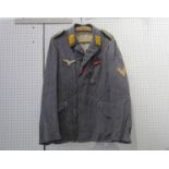 A Third Reich era German Luftwaffe blouse with Feldwebel rank (Flying) insignia to collar,