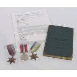 An RAF Coastal Command logbook with 1939-45 star, Atlantic star and war medals to 1831534 SGT. B.K.