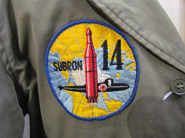 A WWII or after US Navy field jacket with Subron 14 Scottish submarine base badge - Image 2 of 2