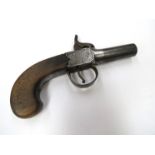 A 19th Century percussion boxlock pocket pistol by Conway of Manchester