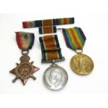 A WWI Mons Star 1914 medal trio named to 3327 PTE. H.