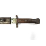 A Victorian 1888 pattern bayonet dated 97,