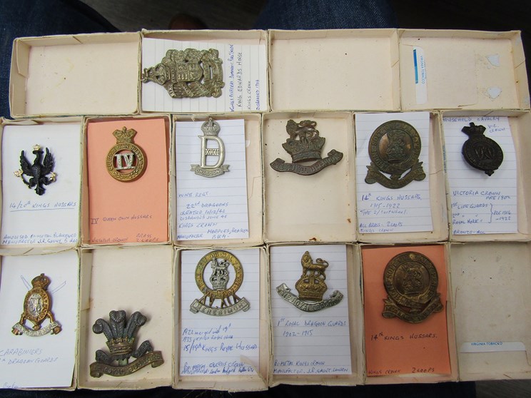 A collection of Hussars and Dragoons military cap badges including 14th King's Hussars and King - Image 2 of 2