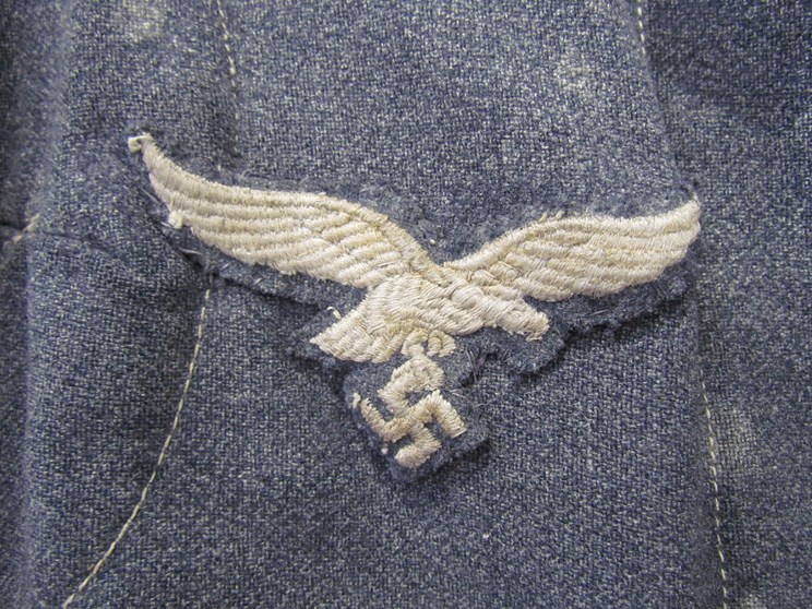 A Third Reich era German Luftwaffe blouse with Feldwebel rank (Flying) insignia to collar, - Image 3 of 6