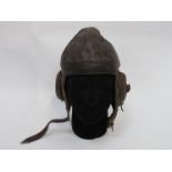 A WWII British Air Ministry leather flying helmet by Frank Bryan Ltd model 22C-65,