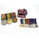 A WWI and later medal group of three consisting of War and Victory named to 021479 A. SJT. J.W.