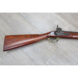 A Victorian 1861 Enfield three band musket with percussion action,