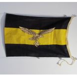 A Luftwaffe Reconnaissance Regiment Command design flag with a rope loop, measures 60cm X 90cm,