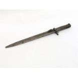 A WWI German Ersatz bayonet with scabbard