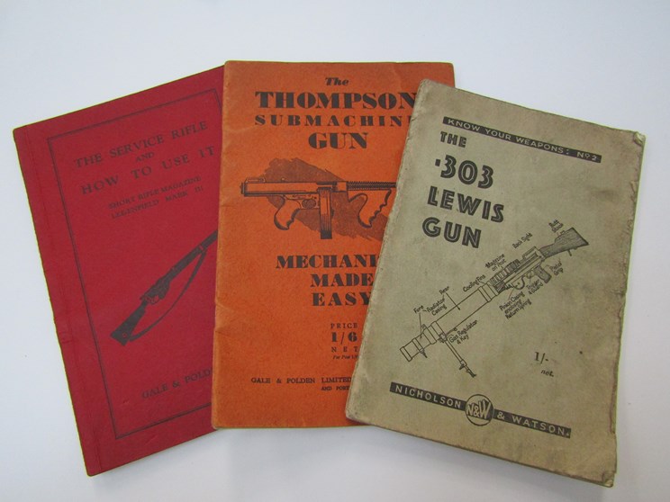 A collection of firearm related instruction booklets including .