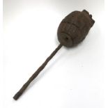 A WWI British Mills rifle grenade,